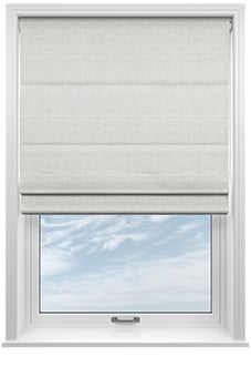 Melrose (Blackout), Soft White - Motorised Roman Blind